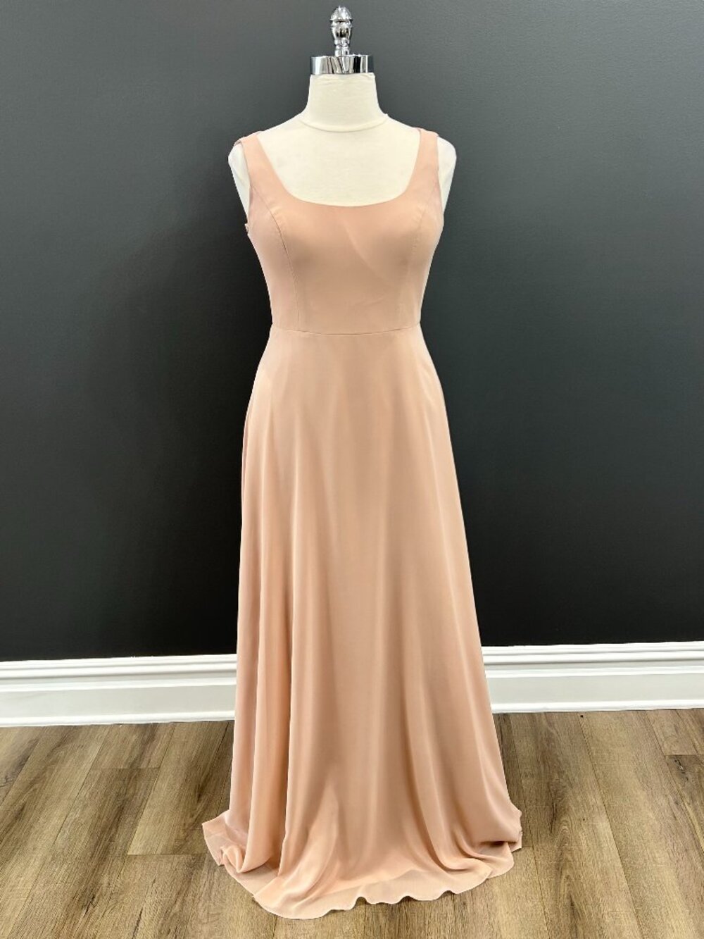 Blush Chiffon Scoop Neck Gown Style Sorretno-BM1128 Size 14